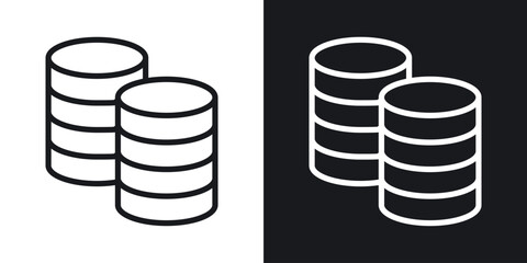 Coins stack icon vector pictogram. UI. EPS10. - Vector