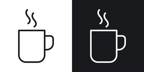 Coffee mug icon vector pictogram. UI. EPS10. - Vector