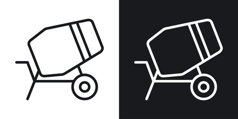 cement mixers icon vector pictogram. UI. EPS10. - Vector