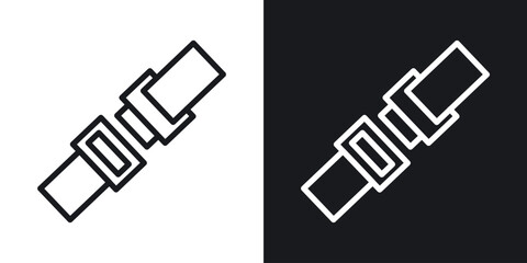 Car seat belt icon vector pictogram. UI. EPS10. - Vector
