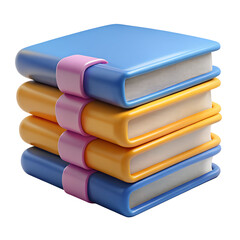 stack of books isolated on white