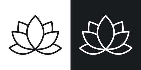 Lotus icon vector pictogram. UI. EPS10. - Vector