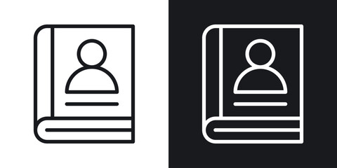 Biography icon vector pictogram. UI. EPS10. - Vector