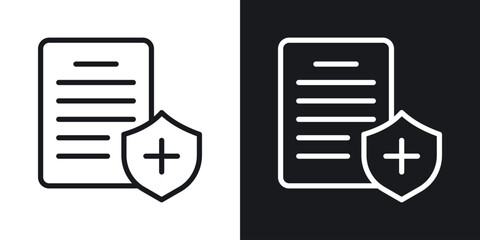 Medical insurance icon vector pictogram. UI. EPS10. - Vector