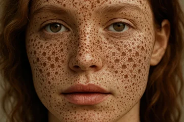 The Intricate Patterns of Freckles on a Woman's Face © Oleg
