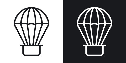 Parachute icon vector pictogram. UI. EPS10. - Vector