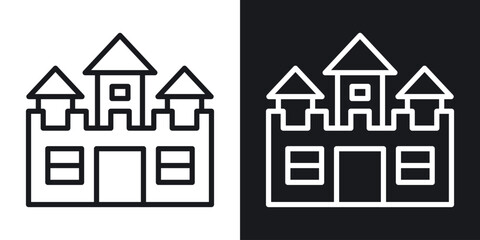 Castle icon vector pictogram. UI. EPS10. - Vector