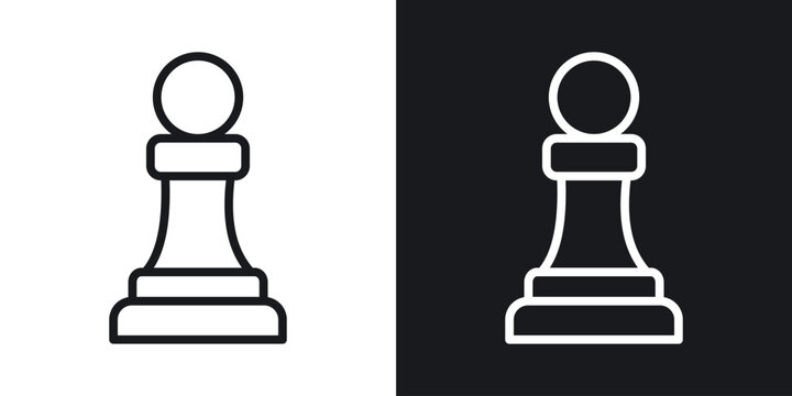 Chess pawn icon vector pictogram. UI. EPS10. - Vector