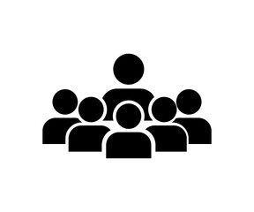 People group icon set team worker user. Employee people group icon team staff. User profile symbol. Group of people icon representing a team or community illustration on transparent background. 