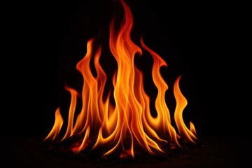 Fototapeta premium A fiery spectacle against a black canvas