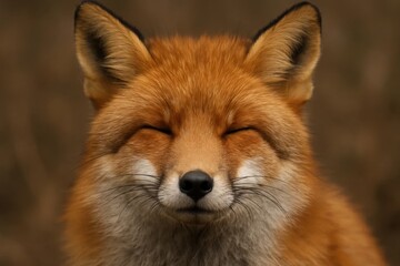 Obraz premium A Serene Fox Gazes Peacefully