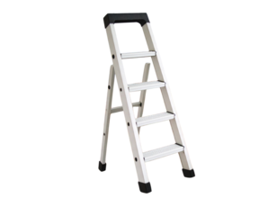 Simple Household Step Ladder with Rubber Feet, isolated on transparent background PNG