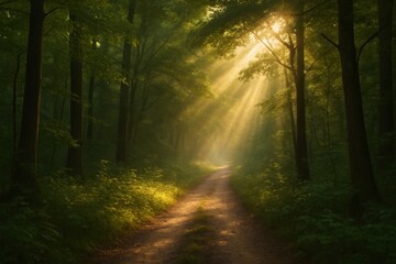 Obraz premium A Path Through Nature's Embrace