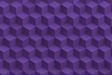 Fototapeta premium A seamless purple 3D cube pattern