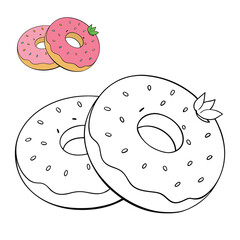 Fluffy donuts glazed with sweet strawberry icing, topped with fresh strawberry slices or sprinkles, offering a fruity burst and irresistible pink charm in every bite.
