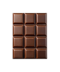 Delicious Milk Chocolate Bar Isolated on Transparent Background