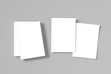 Flyer Presentation. Pamphlet Mockup. Pocket Book Design Template. A5 Paper Sheet Display for First-Person Perspective