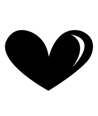 Heart clip art design on plain white transparent isolated background for card, shirt, hoodie, sweatshirt, apparel, tag, mug, icon, poster or badge