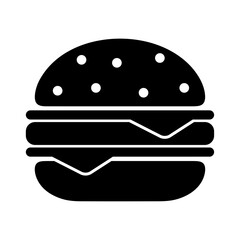 Hamburger Icon Isolated on Transparent Background. Fast Food. Vector Illustration