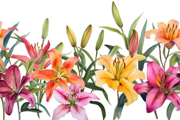 Obraz premium PNG Lily border flower nature plant.