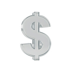 Fototapeta premium Dollar sign: A shining metallic dollar sign, signifying value and prosperity, stands out, ready to represent financial transactions and monetary concepts.