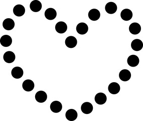 Heart clip art design on plain white transparent isolated background for card, shirt, hoodie, sweatshirt, apparel, tag, mug, icon, poster or badge