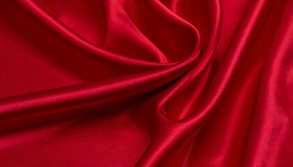 Obraz premium Red satin fabric folds