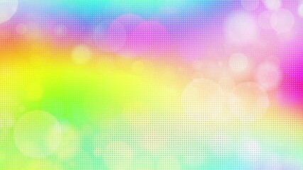 Abstract Bokeh Leak Shapes and Lights Halftone background. Psychedelic lights deformation animated abstract party shapes colorful holographic blue cyan pink bokeh animation. Hippie tie dye design - Powered by Adobe