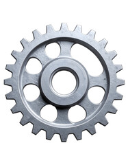 Circular gear Round industrial gear bordered resolution metal texture, isolated PNG