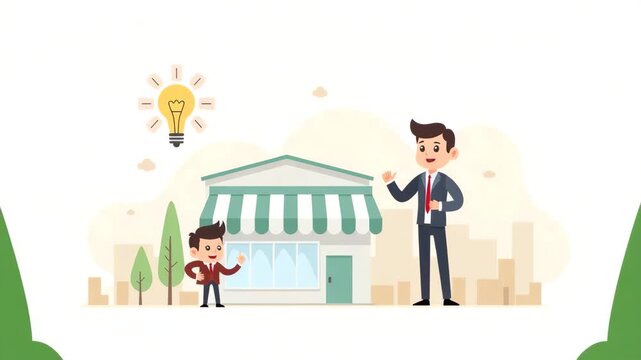 Flat Champion: Small Business Resilience through Micro Loans, Regulatory Relief, Community Investment & Entrepreneurial Development - Cute Vector Illustration