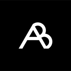 A sophisticated "AB/BA Monogram" logo. This modern, minimalist design elegantly interlocks the letters 'A' and 'B' into a sleek, symmetrical symbol, suggesting unity, balance, and innovative design.