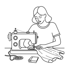 Sewing with Machine