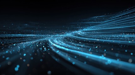 Abstract digital lines and particles