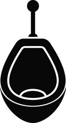 Fototapeta premium Urinal Icon, Black Vector Silhouette Design