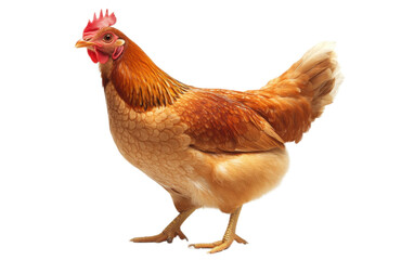 Fototapeta premium Village chicken on transparent background, png