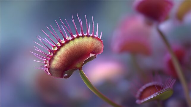 Venus flytrap closeup details