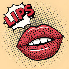 vector illustration of lips