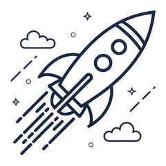 space rocket vector illustration