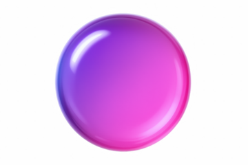 Smooth, Glossy Sphere with Vibrant Gradient of Purple and Pink Hues, Reflecting Light