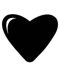 Heart clip art design on plain white transparent isolated background for card, shirt, hoodie, sweatshirt, apparel, tag, mug, icon, poster or badge