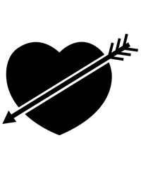 Heart clip art design on plain white transparent isolated background for card, shirt, hoodie, sweatshirt, apparel, tag, mug, icon, poster or badge