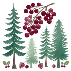 vector illustration of a christmas tree