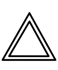 Triangle clip art design on plain white transparent isolated background for card, shirt, hoodie, sweatshirt, apparel, tag, mug, icon, poster or badge