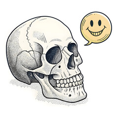 vector illustration of a skull