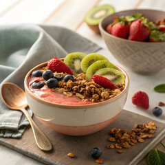 muesli with fresh berries