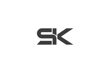 Creative SK Letter Logo Design