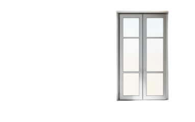 White modern window on transparent background, png