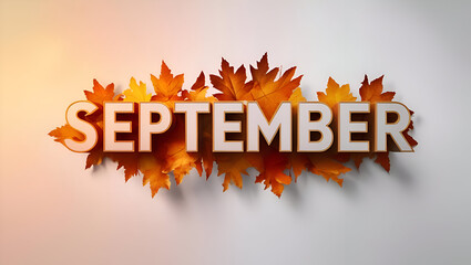 September text in autumn style