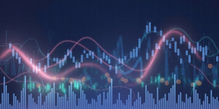 Financial Fluctuation - A dynamic financial chart with various graphs and lines, illustrating market volatility and business performance