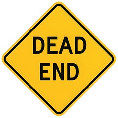 Dead End Road Sign Symbolizing Failure and Obstacles